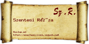 Szentesi Róza névjegykártya