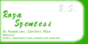 roza szentesi business card