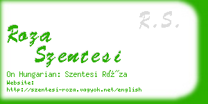 roza szentesi business card